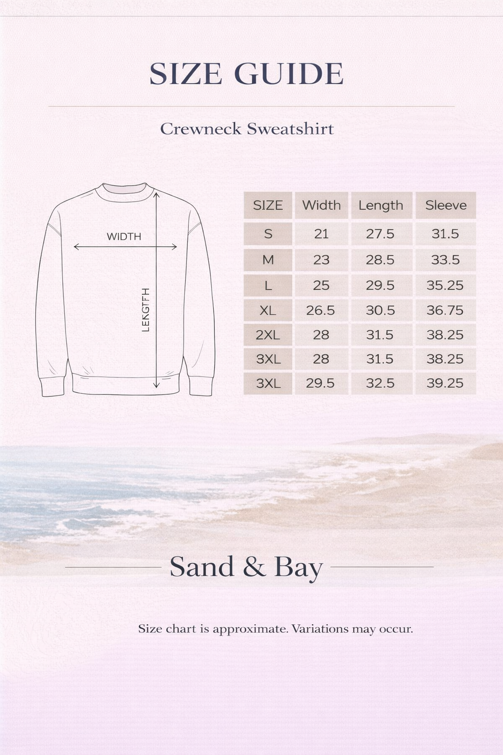 Long Sleeve Sand & Bay Sweatshirt