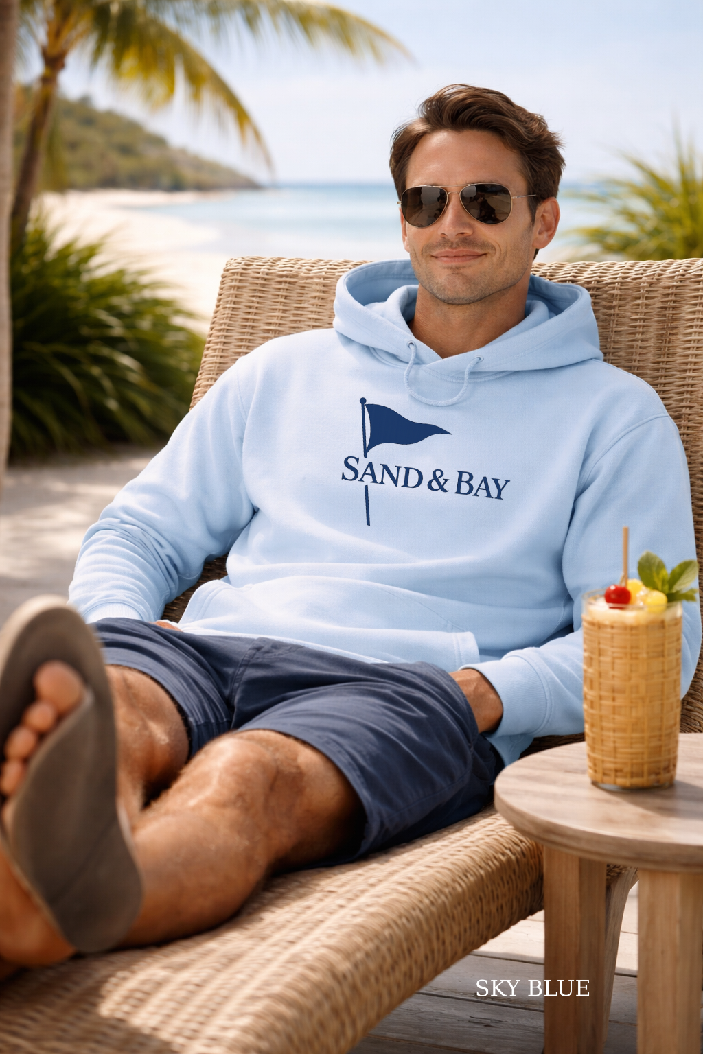 Premium Sand & Bay Flag Hoodie